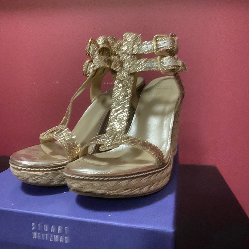 Stuart Weitzman Wedge Sandal - image 1